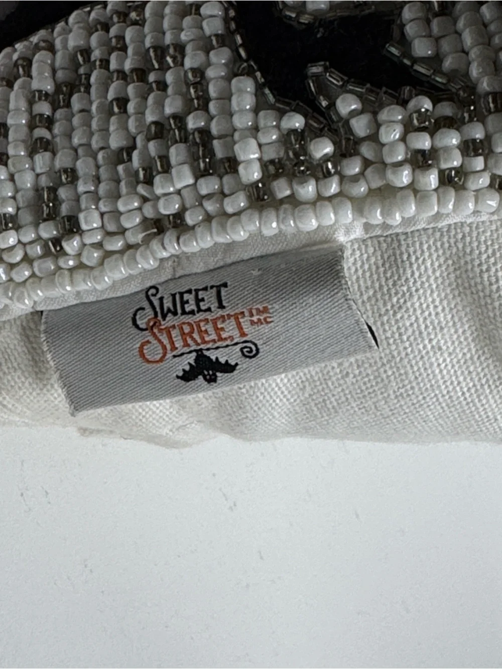 Sweet Street Beaded Haunted House Halloween Decorative Throw Pillow 12” x 16”